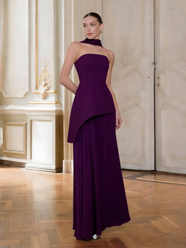 Ethereal Flutter-Tie A-Line Chiffon Maxi Dress – Women's Romantic Occasion Dress - Undefyning Lynes