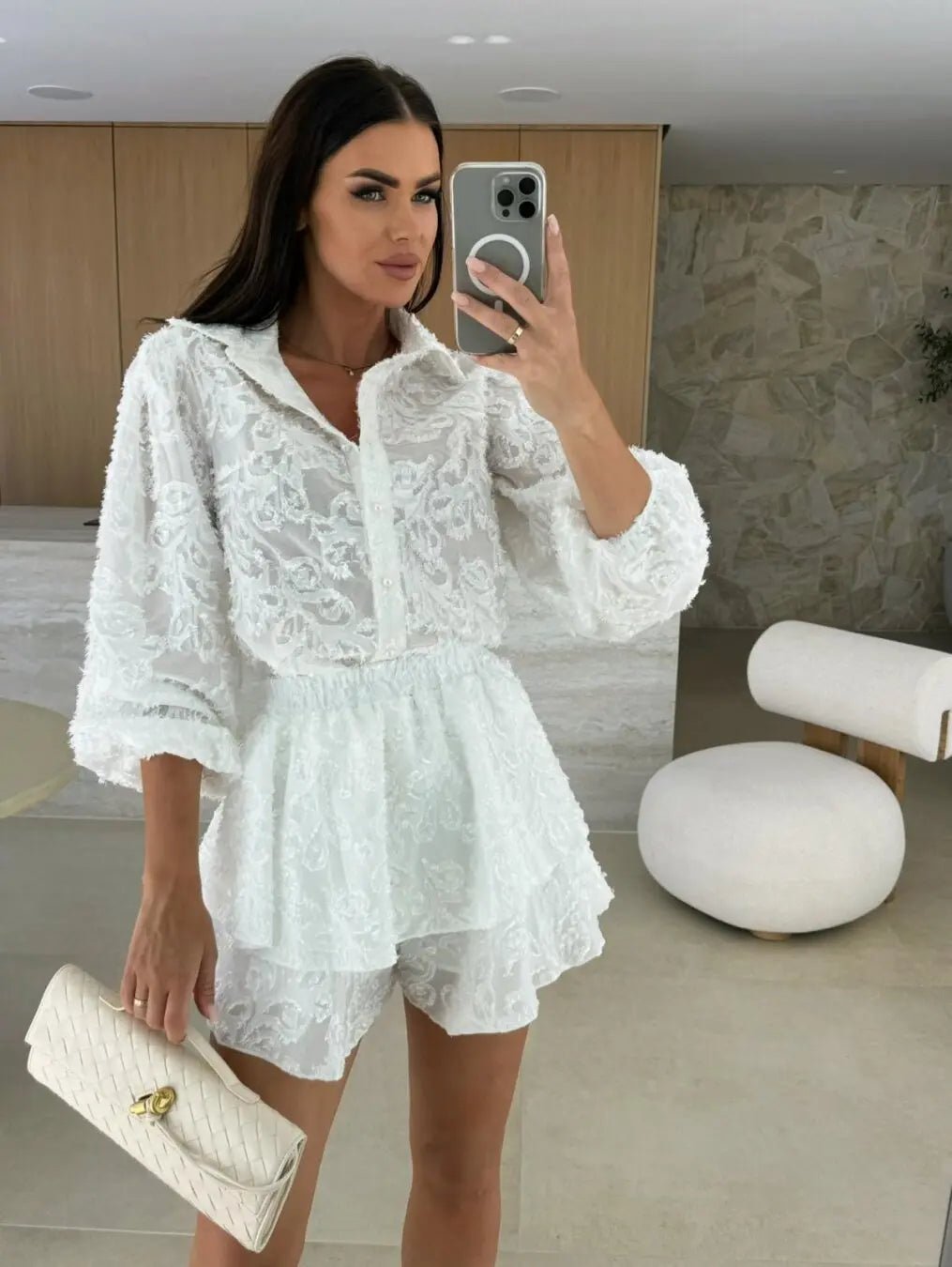 Ethereal Lace & Embroidery Two-Piece Set: Effortless Boho Chic - Undefyning Lynes