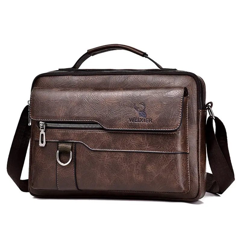 Executive Waterproof Messenger Bag | Premium PU Leather for Modern Professionals - Undefyning Lynes
