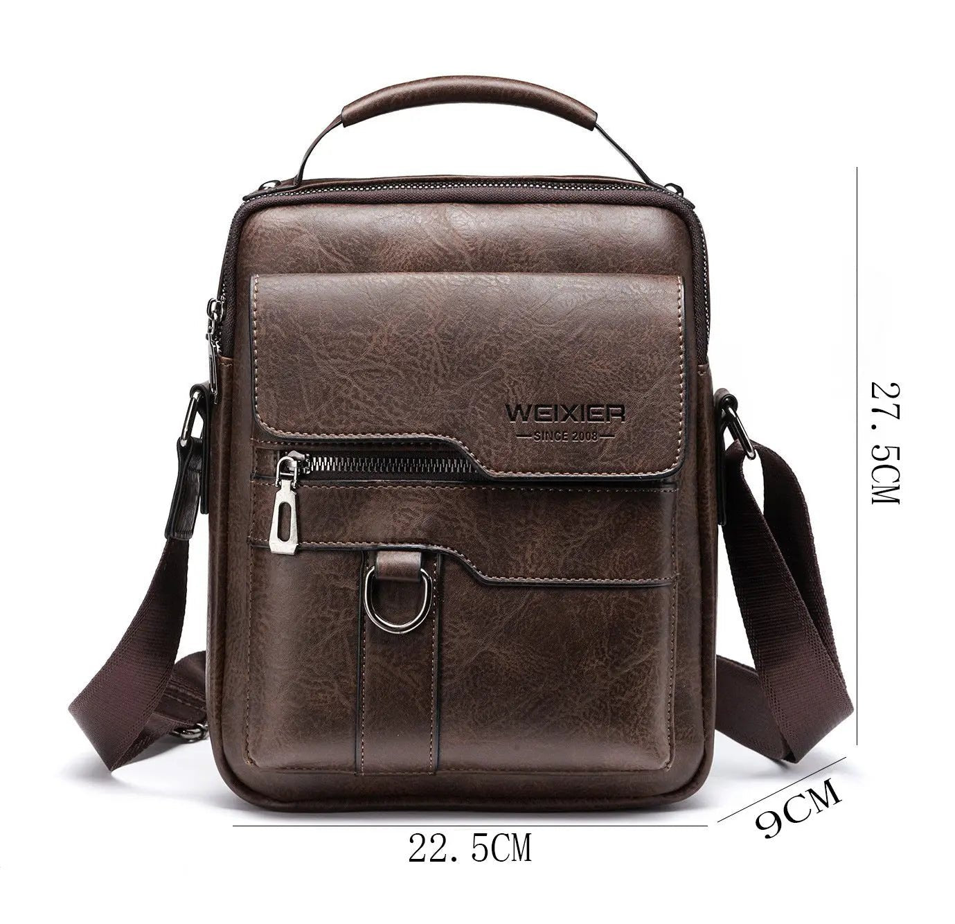 Executive Waterproof Messenger Bag | Premium PU Leather for Modern Professionals - Undefyning Lynes
