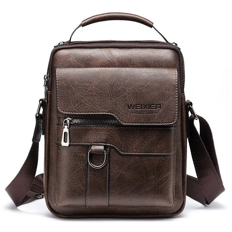 Executive Waterproof Messenger Bag | Premium PU Leather for Modern Professionals - Undefyning Lynes