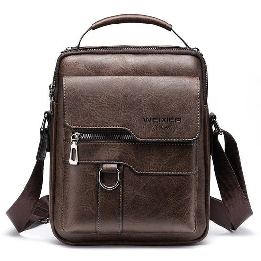 Executive Waterproof Messenger Bag | Premium PU Leather for Modern Professionals - Undefyning Lynes