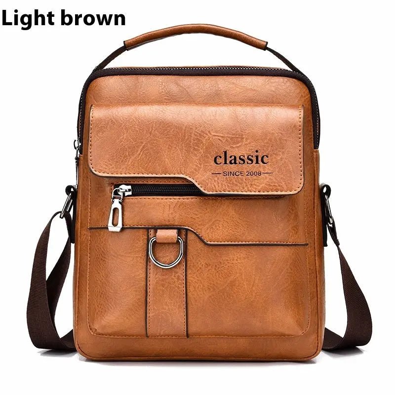 Executive Waterproof Messenger Bag | Premium PU Leather for Modern Professionals - Undefyning Lynes