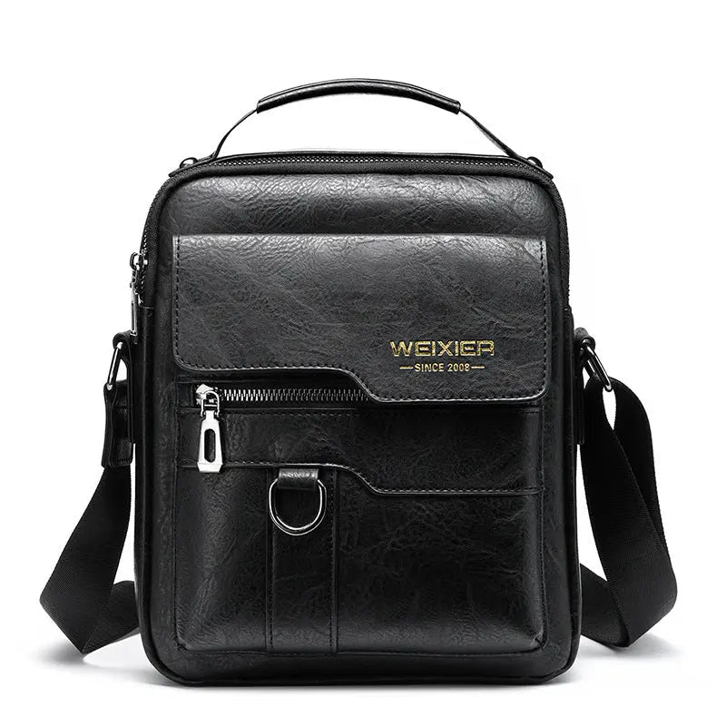 Executive Waterproof Messenger Bag | Premium PU Leather for Modern Professionals - Undefyning Lynes