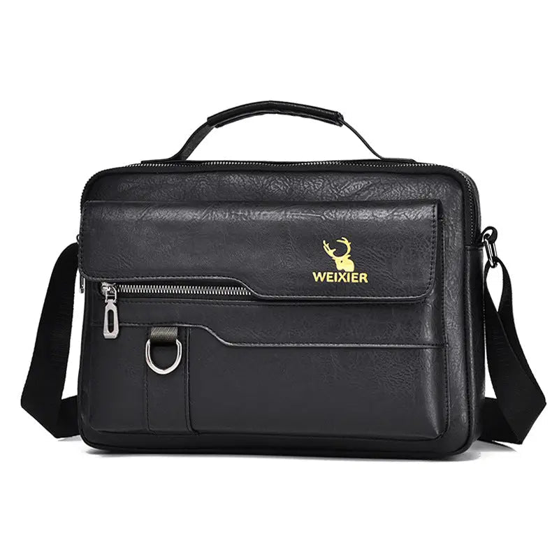Executive Waterproof Messenger Bag | Premium PU Leather for Modern Professionals - Undefyning Lynes