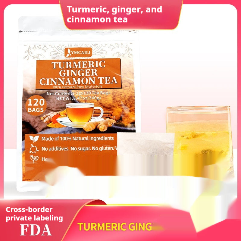 Golden Glow Turmeric, Ginger & Cinnamon Herbal Tea – 120 Sugar-Free Bags Undefyning Lynes