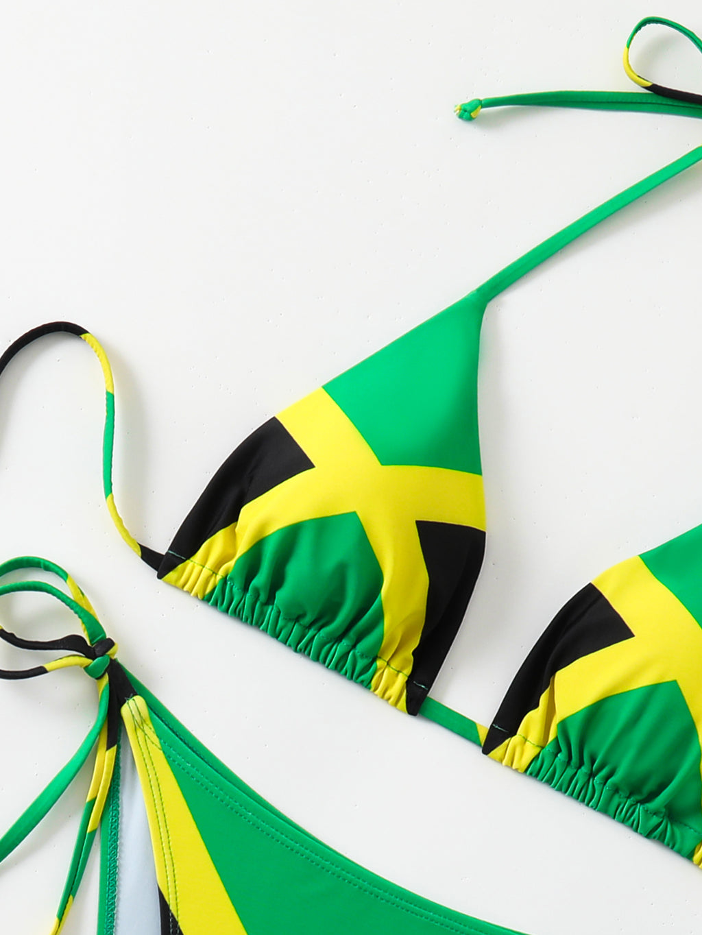 Kingston Flag-Print Triangle Bikini, view 2