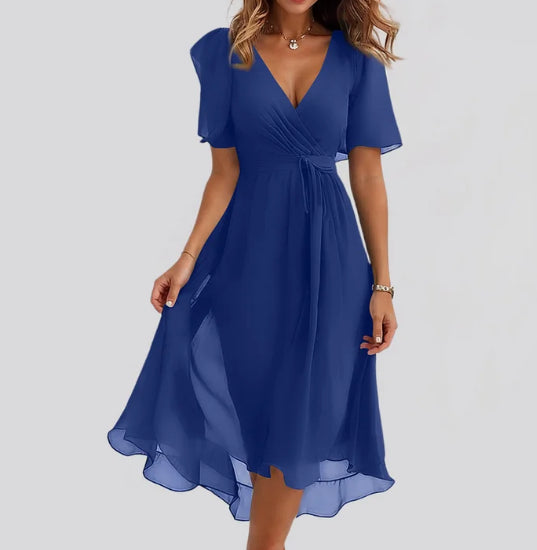 Breezy Chiffon Midi Dress - worn on model