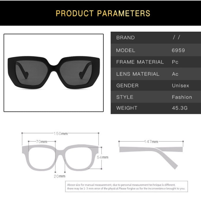 Modern Retro Polygon Sunglasses in blue grey