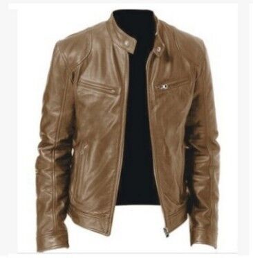 Men's PU Leather Jacket, Slim Fit — collar detail — Undefyning Lynes (7 of 8)