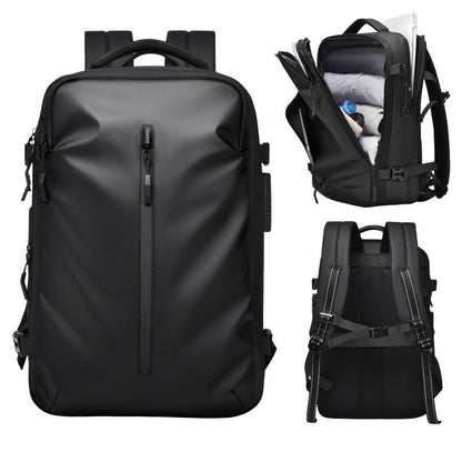 Men's Vacuum-Compression Travel Backpack — Expandable Business Carry-On Bag Undefyning Lynes