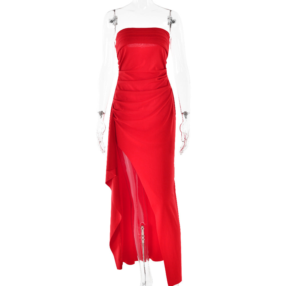 Afterglow Strapless Maxi Dress, view 4