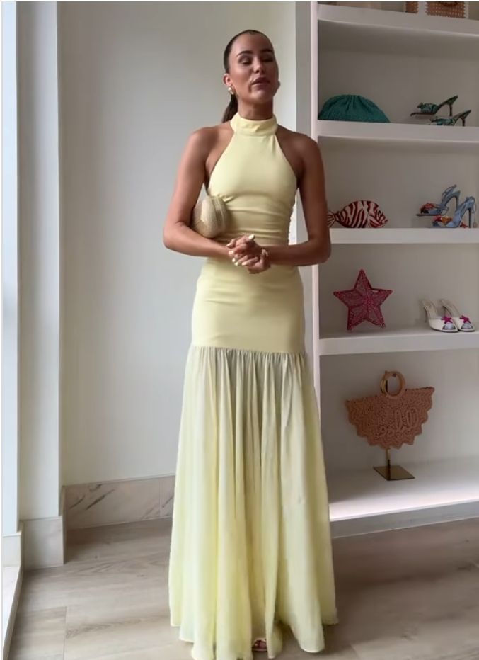 Flowing Resort-style Patchwork Maxi Dress, Fairy-like Gown - Undefyning Lynes