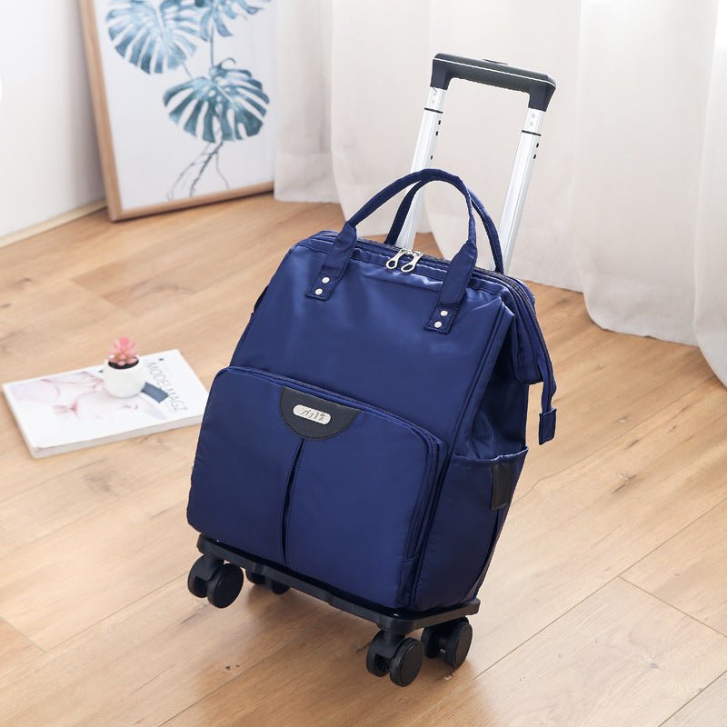 Foldable Waterproof Oxford Travel Bag — Rolling Carry-On with Backpack Straps - Undefyning Lynes