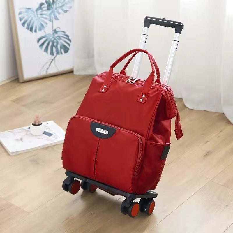 Foldable Waterproof Oxford Travel Bag — Rolling Carry-On with Backpack Straps - Undefyning Lynes