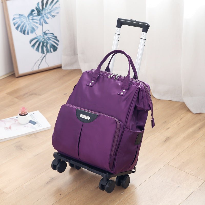 Foldable Waterproof Oxford Travel Bag — Rolling Carry-On with Backpack Straps - Undefyning Lynes