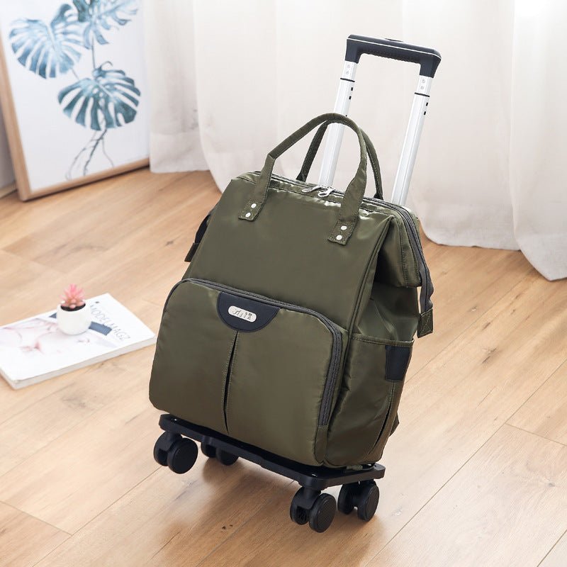 Foldable Waterproof Oxford Travel Bag — Rolling Carry-On with Backpack Straps - Undefyning Lynes