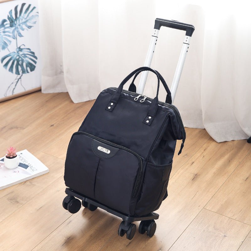 Foldable Waterproof Oxford Travel Bag — Rolling Carry-On with Backpack Straps - Undefyning Lynes