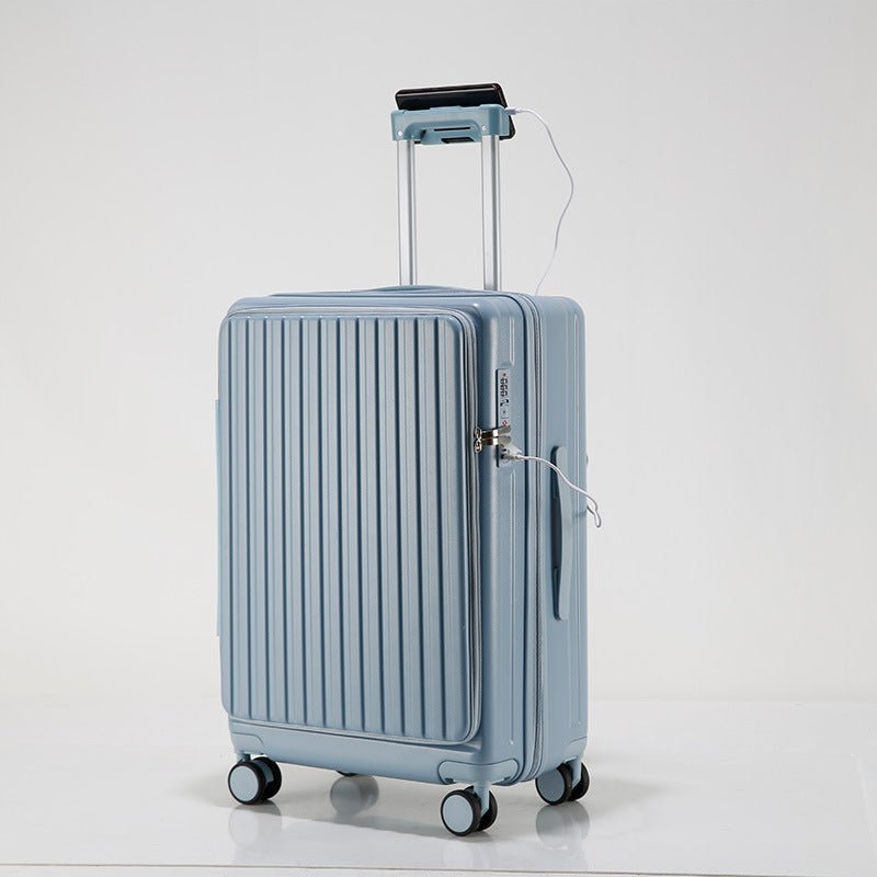 Front-Access Business Hardshell Luggage — ABS Anti-Theft Suitcase - Undefyning Lynes