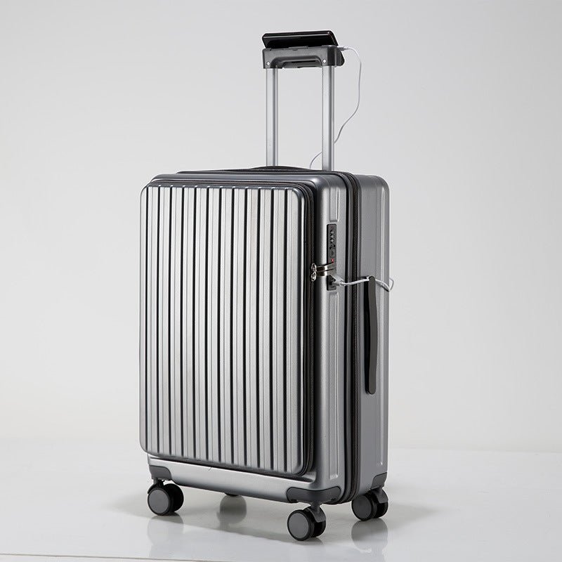 Front-Access Business Hardshell Luggage — ABS Anti-Theft Suitcase - Undefyning Lynes