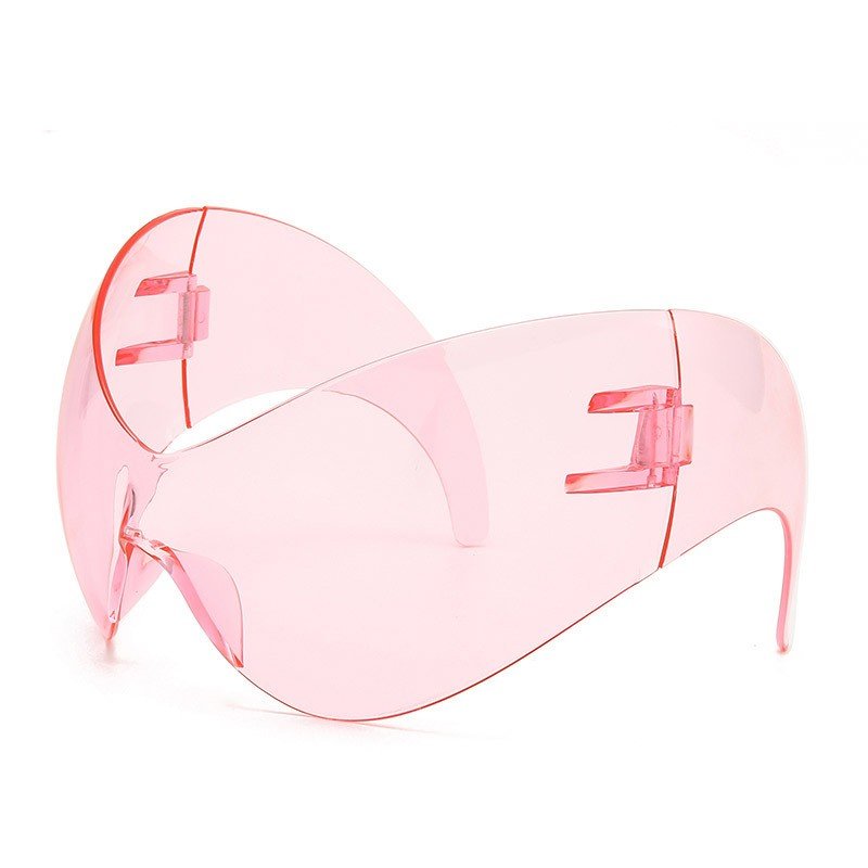 Futuristic Punk Shield Sunglasses — Cyberpunk Wraparound Style - Undefyning Lynes