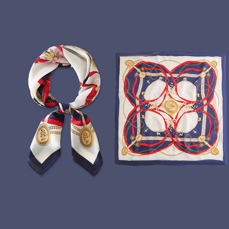 Golden Wheat Silk-Feel Square Scarf: The Ultimate Versatile Accessory - Undefyning Lynes