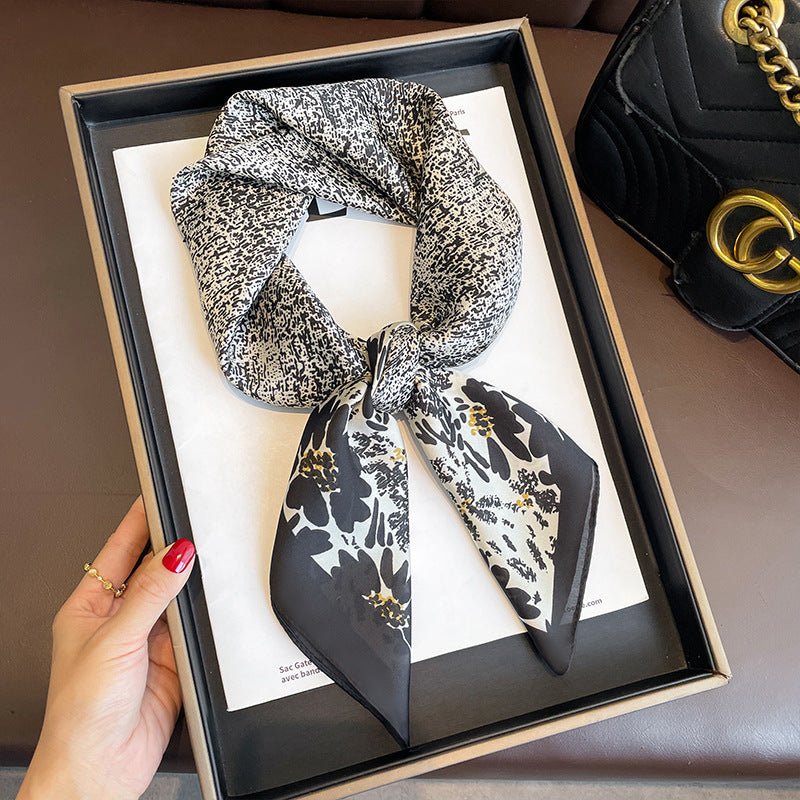 Golden Wheat Silk-Feel Square Scarf: The Ultimate Versatile Accessory - Undefyning Lynes