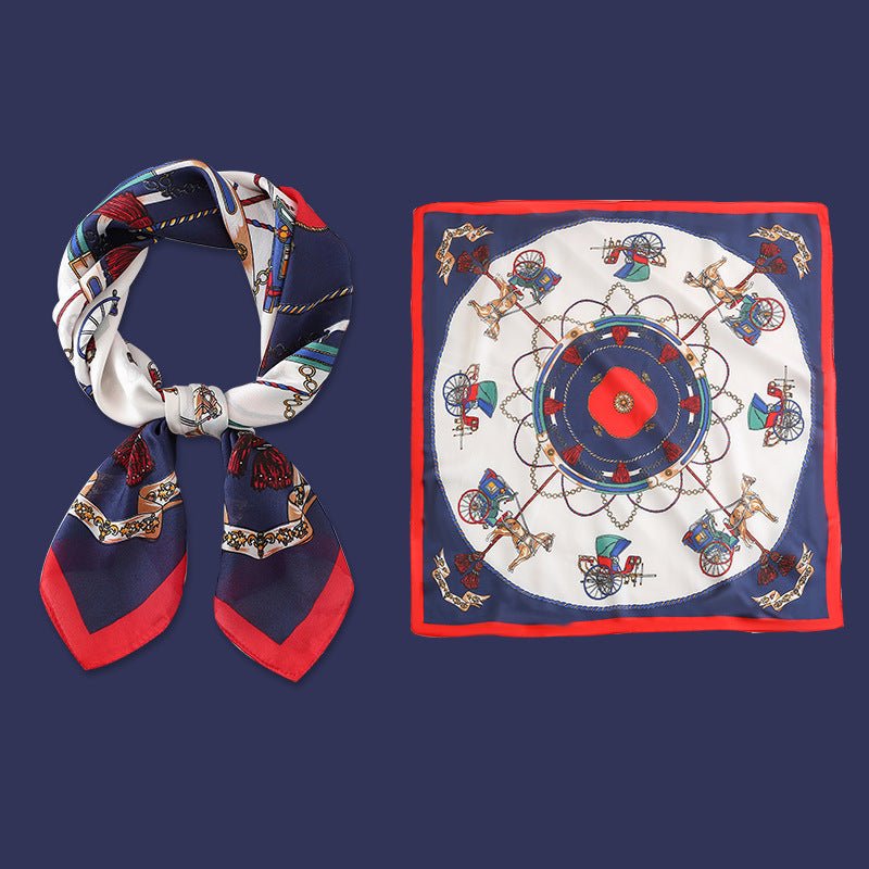 Golden Wheat Silk-Feel Square Scarf: The Ultimate Versatile Accessory - Undefyning Lynes