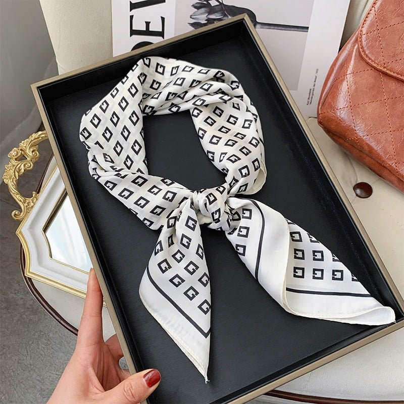 Golden Wheat Silk-Feel Square Scarf: The Ultimate Versatile Accessory - Undefyning Lynes