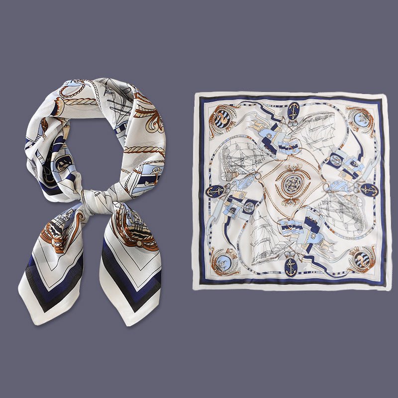 Golden Wheat Silk-Feel Square Scarf: The Ultimate Versatile Accessory - Undefyning Lynes