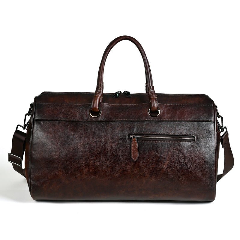 Handcrafted Vintage Leather Handbag - Genuine Cowhide Tote - Undefyning Lynes