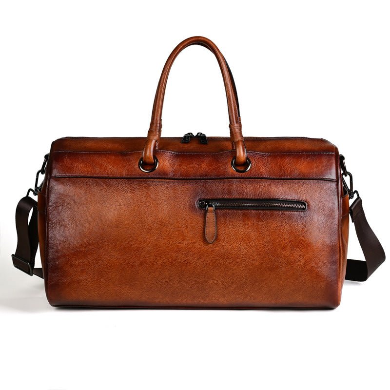 Handcrafted Vintage Leather Handbag - Genuine Cowhide Tote - Undefyning Lynes