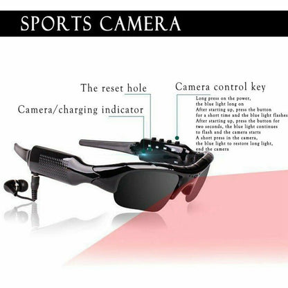 HD 1080P Smart Glasses Camera — Wearable Hidden Lens with Night Vision - Undefyning Lynes