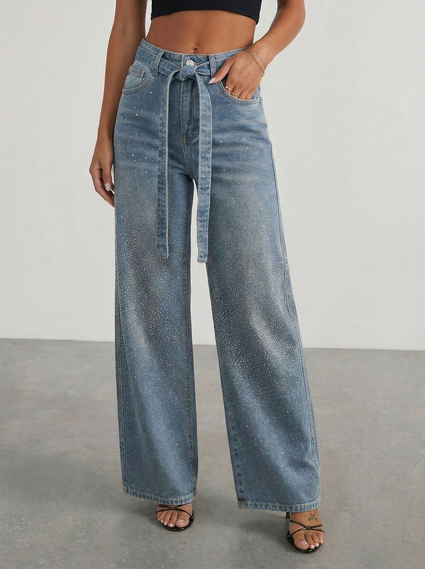 High-Waisted Wide-Leg Denim Jeans – Women's Relaxed Fit Cotton Jeans - Undefyning Lynes