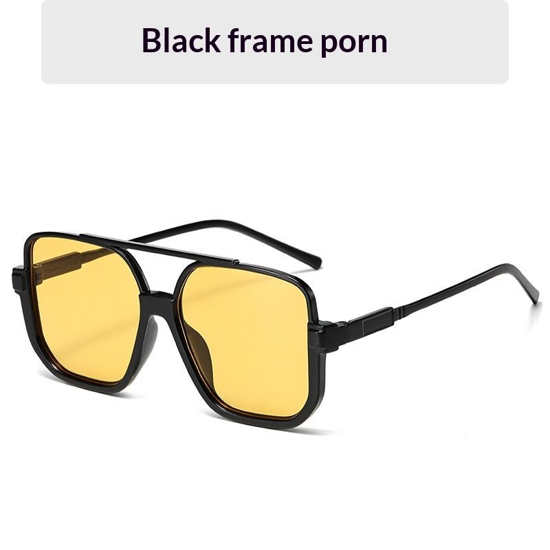 Iconic Square Double-Bridge Vintage Sunglasses | Retro-Chic Versatility - Undefyning Lynes
