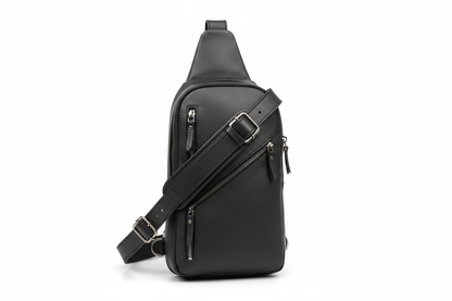Black Genuine Leather Sling Bag