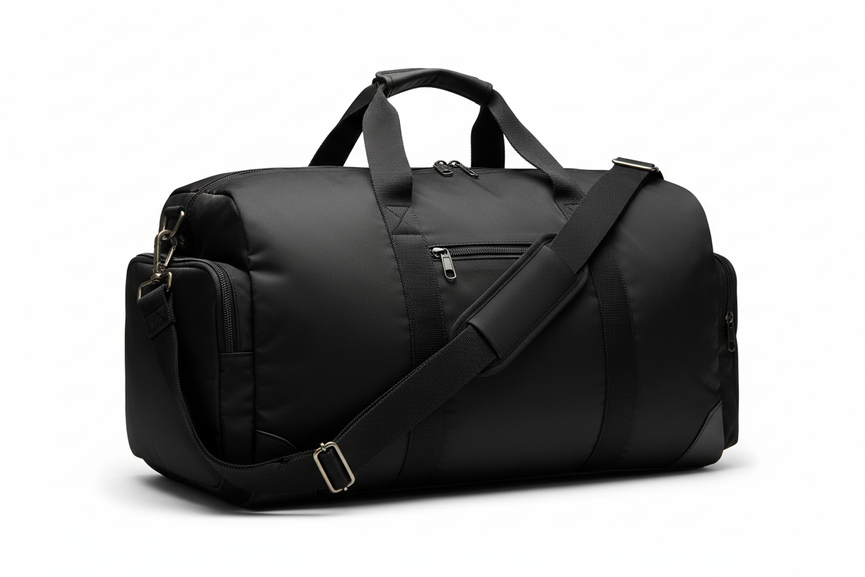 Black Men's Travel Duffel Bag - Weekender