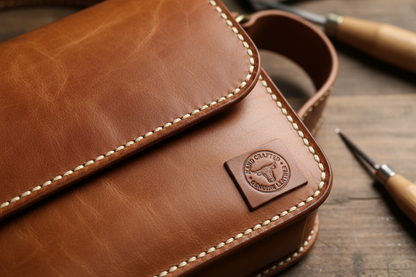 Leather Craftsmanship Detail - Stitching and Texture