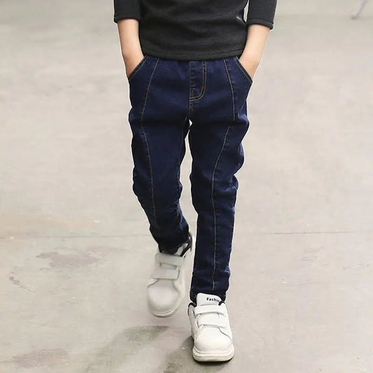 Kids' Stretch Denim Jeans | Pull-On Elastic Waist Kids' Pants - Undefyning Lynes