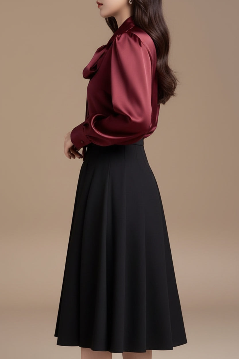 Luxe Satin Ribbon-Tie Blouse – Effortless Elegance for Spring - Undefyning Lynes