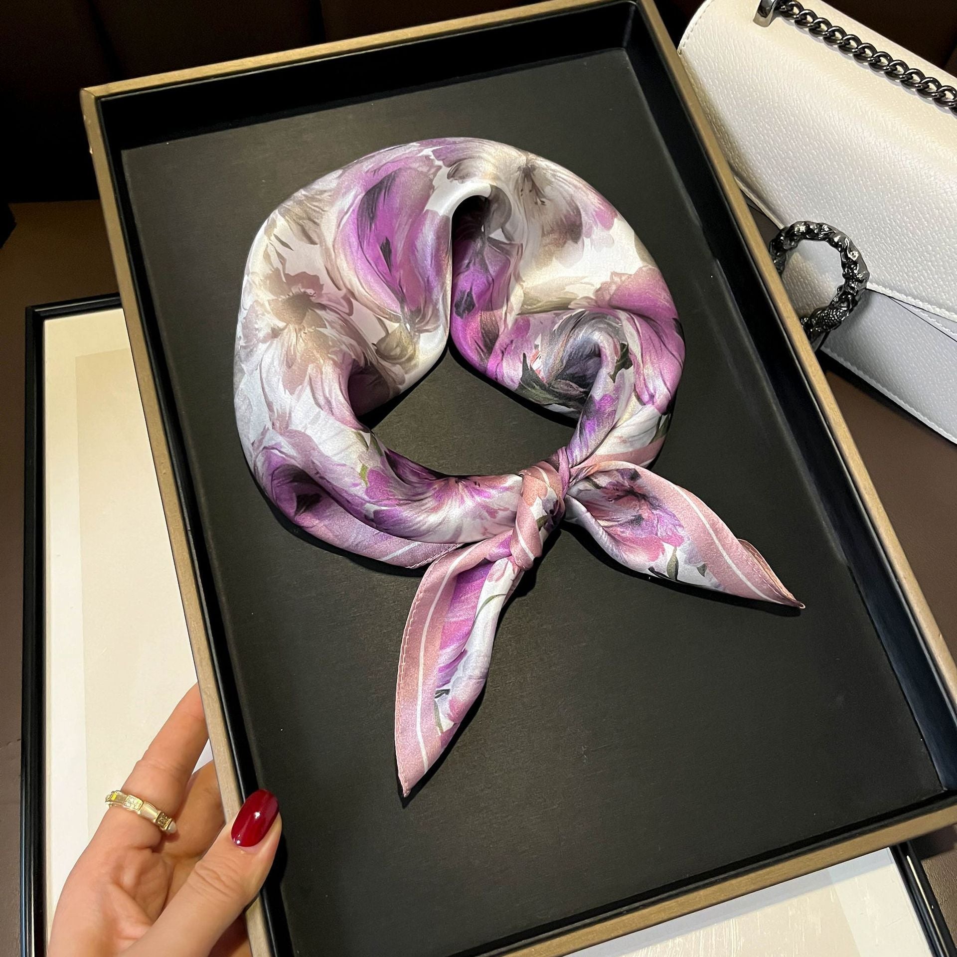 Luxurious Pure Silk Square Scarf - Effortless Elegance for Every Outfit - Undefyning Lynes