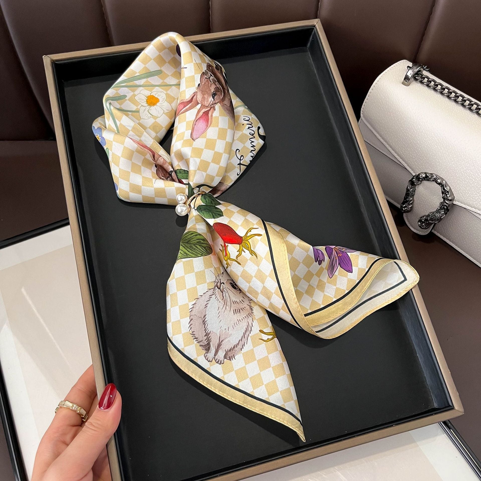 Luxurious Pure Silk Square Scarf - Effortless Elegance for Every Outfit - Undefyning Lynes