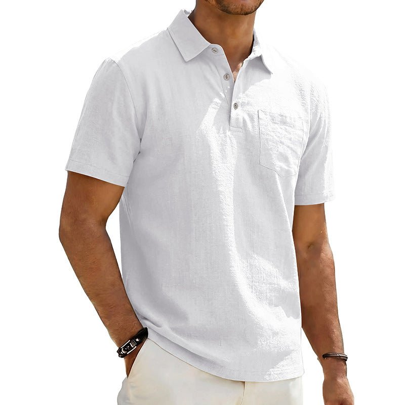 Men's Beach Linen Polo — Loose-Fit Minimalist - Undefyning Lynes
