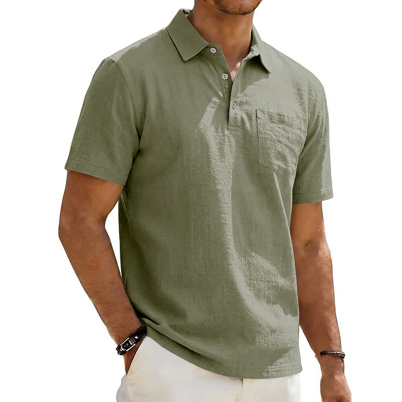 Men's Beach Linen Polo — Loose-Fit Minimalist - Undefyning Lynes