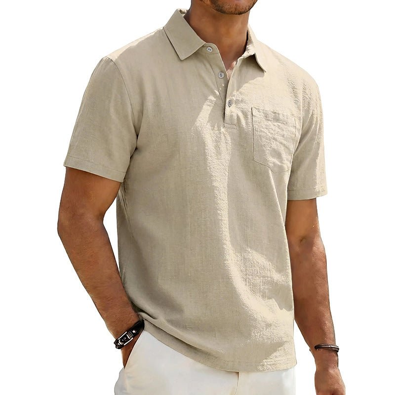 Men's Beach Linen Polo — Loose-Fit Minimalist - Undefyning Lynes
