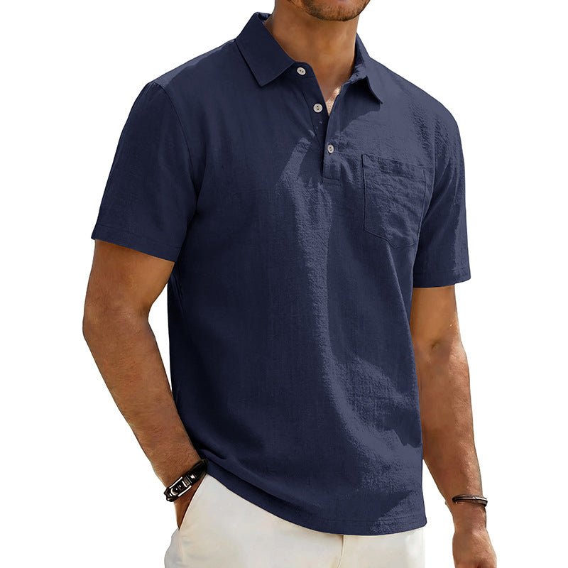 Men's Beach Linen Polo — Loose-Fit Minimalist - Undefyning Lynes