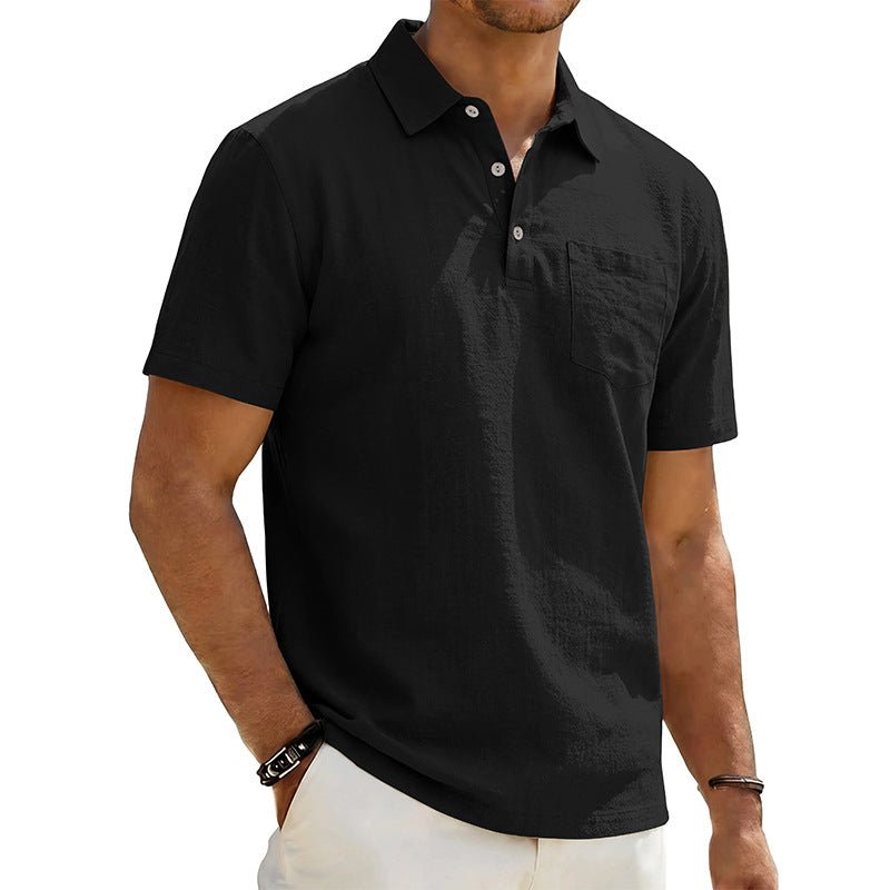 Men's Beach Linen Polo — Loose-Fit Minimalist - Undefyning Lynes