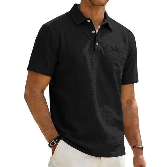 Men's Beach Linen Polo — Loose-Fit Minimalist - Undefyning Lynes