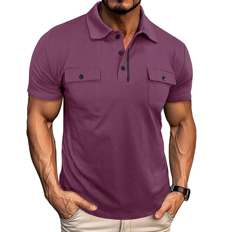 Men's Everyday Comfort Polo – Stylish Breathable Short Sleeve with Utility Pockets - Undefyning Lynes