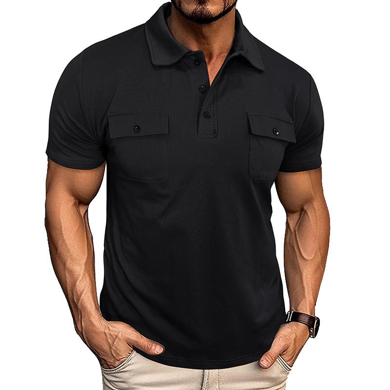 Men's Everyday Comfort Polo – Stylish Breathable Short Sleeve with Utility Pockets - Undefyning Lynes